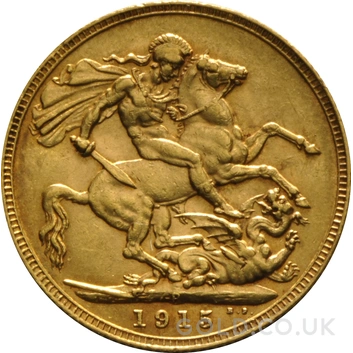 1915 Gold Sovereign Coin George V Perth