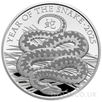 2025 Royal Mint 1oz Year of the Snake Proof Silver Coin Boxed