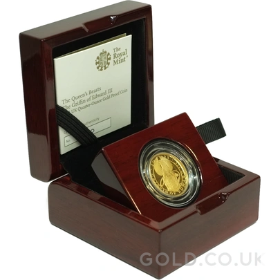 2021 Proof 1/4oz Griffin of Edward III Gold Coin Coin Queen's Beasts Boxed
