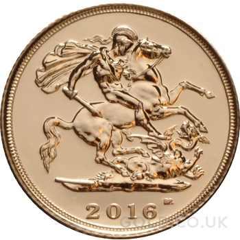 2016 Gold Half Sovereign Elizabeth II Fifth Head