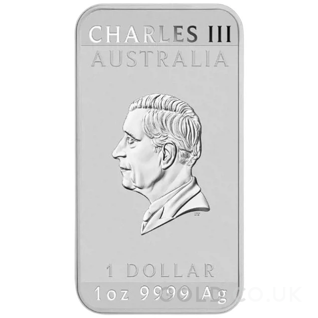 2025 Perth Mint 1oz Dragon Rectangular Silver Bar (Coin)