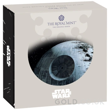 2024 50p Star Wars Death Star Proof Silver Coin Boxed