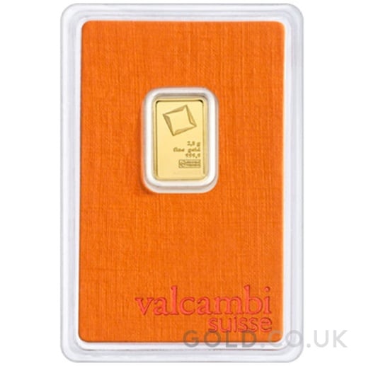 2.5g Gold Bar Valcambi