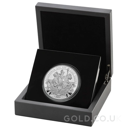 2023 Proof 5oz Silver Britannia Coin Boxed