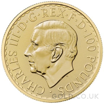Monster Box of 100 2025 Britannia One Ounce Gold Coins