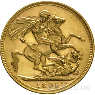 1895 Gold Sovereign Coin Victoria (M)