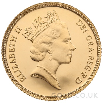 1986 Proof Gold Half Sovereign Boxed