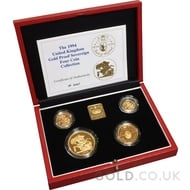 Gold Proof Sovereign Four Coin Boxed Set (1994)