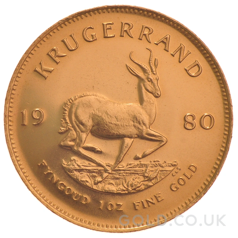 1980 Krugerrand Gold Coin 1oz