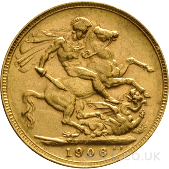 1906 Gold Sovereign Coin Edward VII Perth