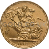 1981 Elizabeth II Decimal Head Gold Sovereign