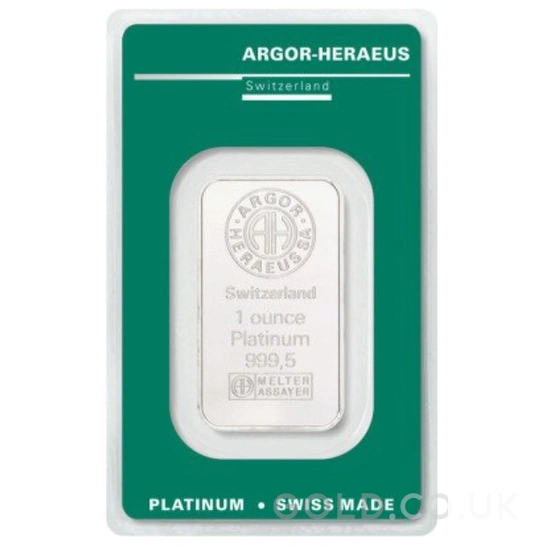 1oz Platinum Bar Argor Heraeus