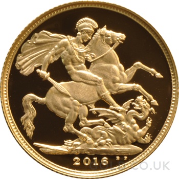 2016 Proof Gold Sovereign Butler Effigy Boxed
