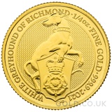 Gold 1/4oz White Greyhound of Richmond Coin (2021)