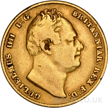 1833 Gold Sovereign Coin William IV