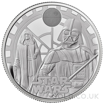 2023 1oz Darth Vader & Emperor Palpatine Star Wars Proof Silver Coin Boxed
