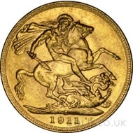 Gold George V Sovereign C (1911)