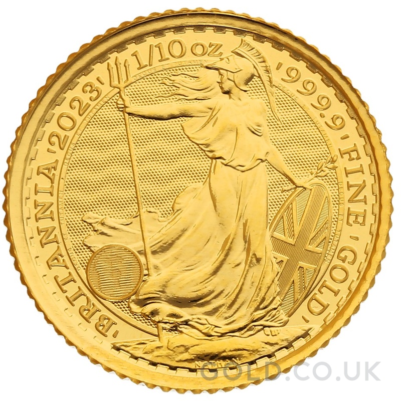 2023 1/10oz Gold Britannia Coin Queen Elizabeth II