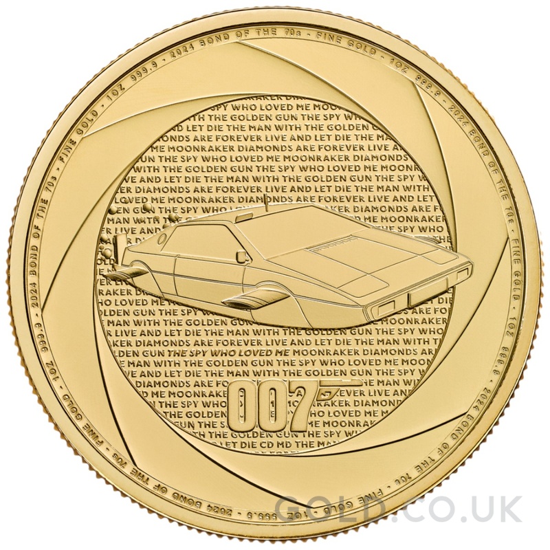 2024 Six Decades of 007, Bond of the 1970s 1oz Gold Coin