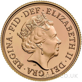 2018 Gold Sovereign Coin Elizabeth II Fifth Head