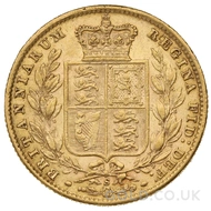 1878 Gold Sovereign Coin Shield Back Victoria (S)