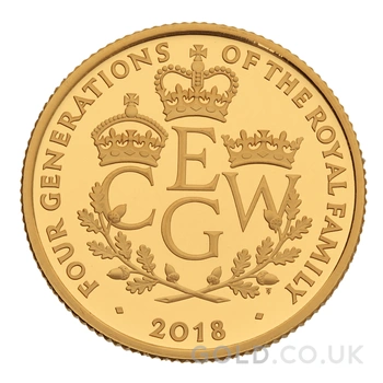 2018 1/4oz Four Generations of Royalty Proof Gold Coin Boxed
