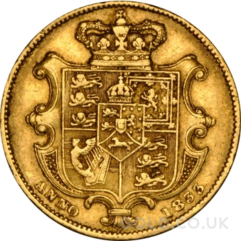 1833 Gold Sovereign Coin William IV