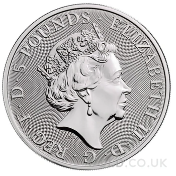 2019 2oz Yale Of Beaufort Silver Coin Queen's Beasts