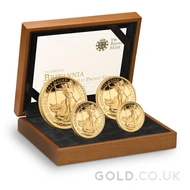 Proof Gold Britannia 4-Coin Box Set (2012)