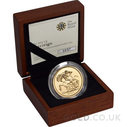 2011 Gold £5 Coin Brilliant Uncirculated Boxed