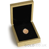 22.5mm coin Oak Gift Box - Sovereign or Quarter Ounce Coins