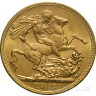 1912 George V Gold Sovereign (Melbourne Mint)