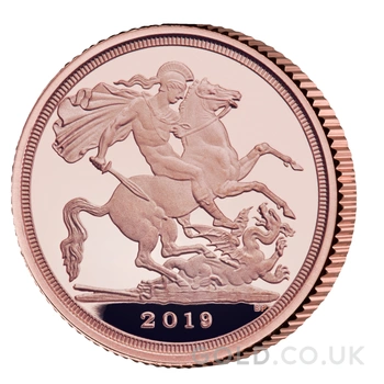 2019 Proof Quarter Sovereign Gold Coin Boxed