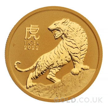 2022 Year of the Tiger Gold Coin 1/2oz Perth Mint Australian Lunar Series