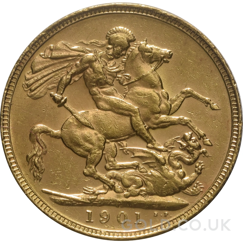 1901 Gold Sovereign Coin Queen Victoria Old Head Perth