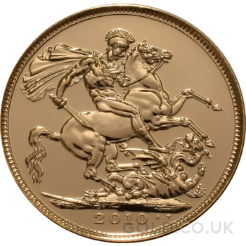 2010 Gold Sovereign Coin Elizabeth II Fourth Head