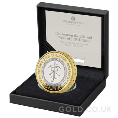 2023 JRR Tolkien Silver £2 Piedfort Proof Coin Boxed