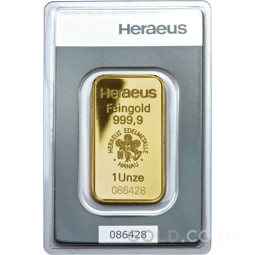 1oz Gold Bar Heraeus