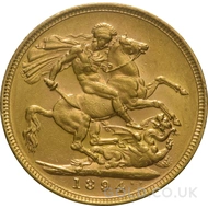 1894 Victoria Old Head Gold Sovereign (Melbourne Mint)
