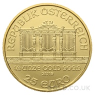 Gold Philharmonic Quarter Ounce Coin (2019)