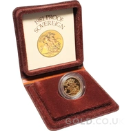 Boxed Gold Proof Sovereign (1981)