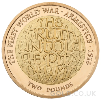2018 Proof £2 Coin Gold Double Sovereign First World War Armistice