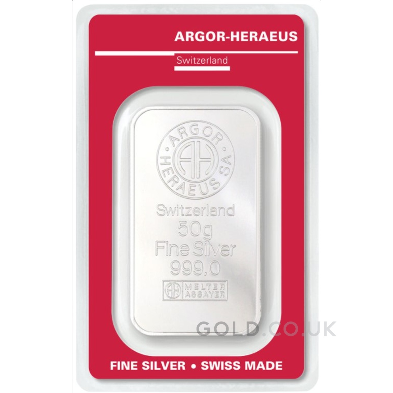 50g Silver Bar Argor-Heraeus