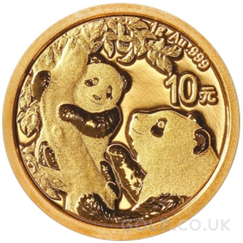 2021 1g Chinese Panda Gold Coin
