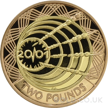 2001 Proof £2 Coin Gold Double Sovereign Marconi