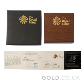 2012 Proof Gold Half Sovereign Boxed