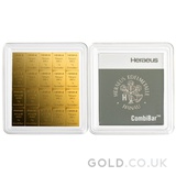 Heraeus 20g Gold Combi-Bar