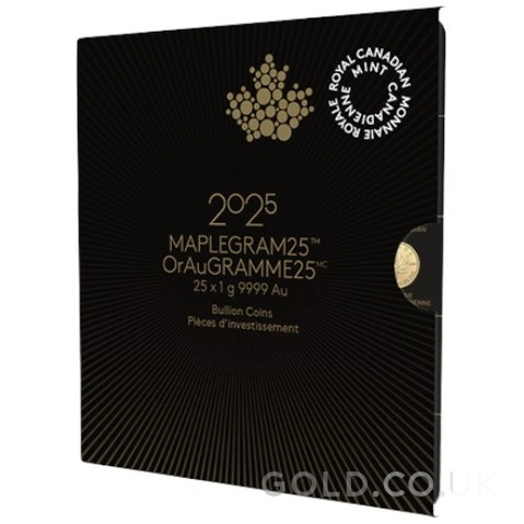 2025 MapleGram 25 x 1g Gold Coins