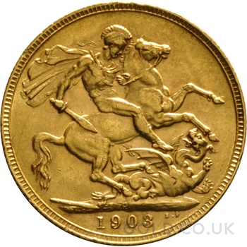 1903 Gold Sovereign Coin Edward VII Perth