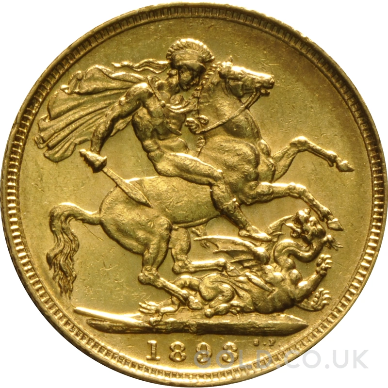 1893 Gold Sovereign Coin Queen Victoria Jubilee Head Sydney